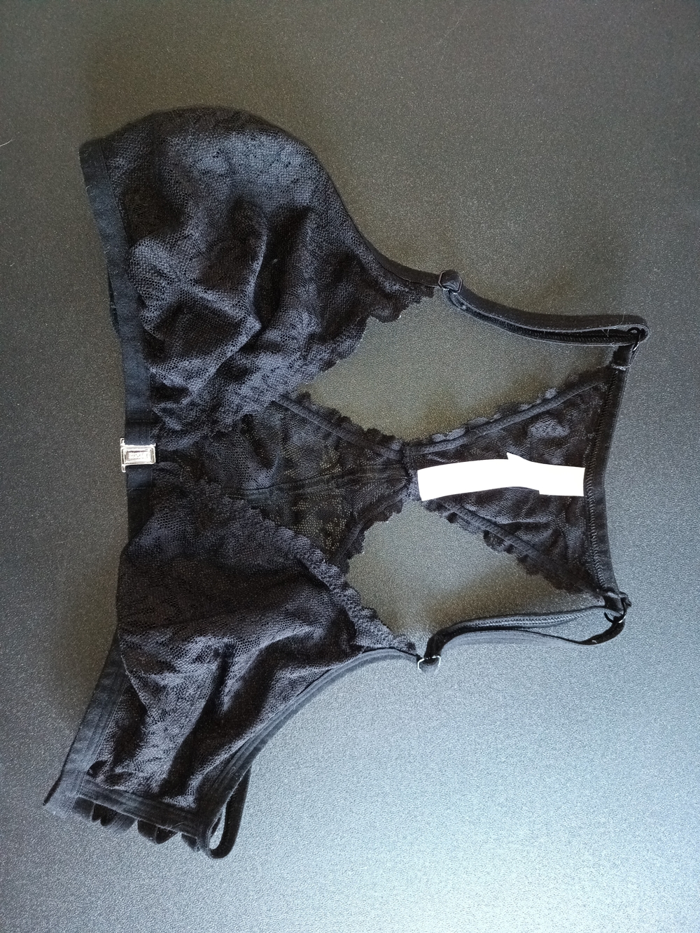 PINK Victoria's Secret Black Lace Bralette with Racerback